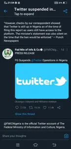 The Government Bans the use of twitter in Nigeria thumbnail